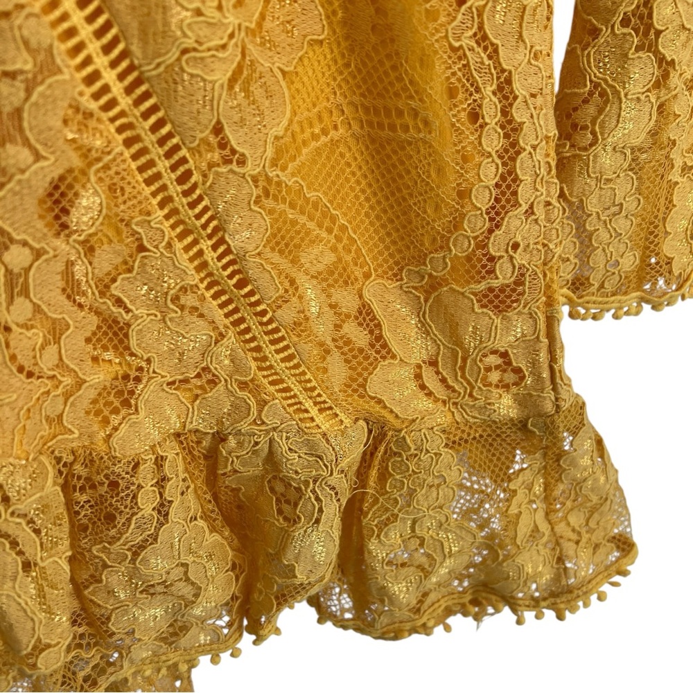 TOBI Lace Open Back Ruffle Dress | Extra Small - Picture 4 of 6